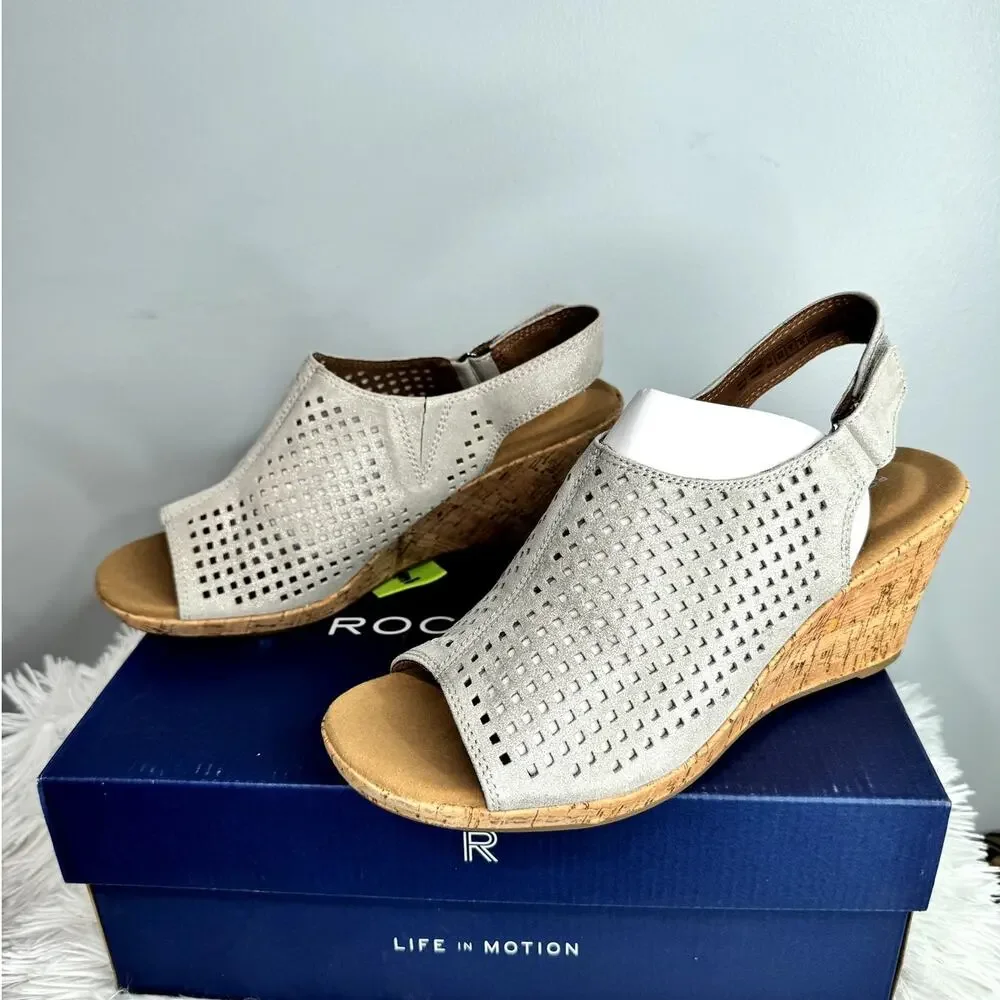 ROCKPORT Briah Wedge Sandals Size 6.5 NEW